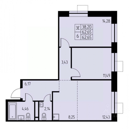 3-комн квартира Ивантеевка г, Студенческий проезд,  д. 44