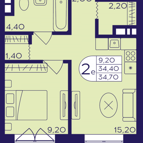 1-комн квартира Балашиха г., Железнодорожный мкр.,  к. 410