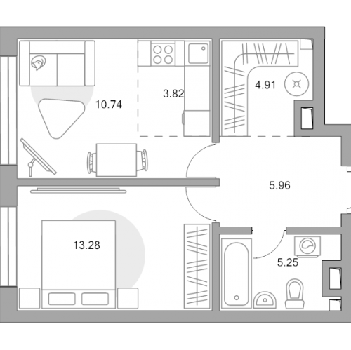 1-комн квартира Москва г., Верхнелихоборская ул.,  к. 1