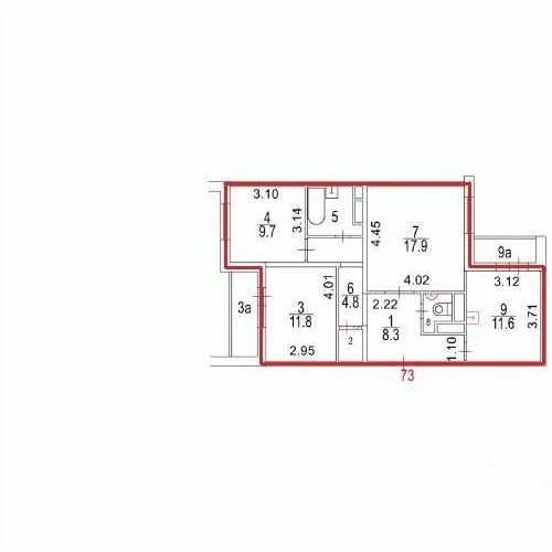 3-комн квартира Подольск, Юбилейная улица, 3к2