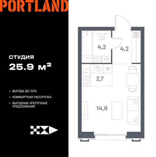 Студия , улица Южнопортовая 42,  д. 42