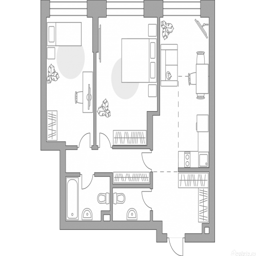 2-комн квартира , Дубининская улица, 17