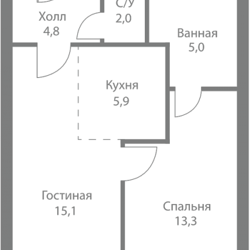 1-комн квартира Москва г., Сколковское ш.,  к. 4