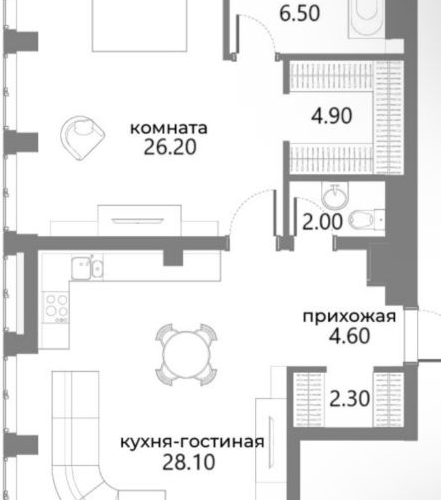 2-комн квартира Дружинниковская улица, 15