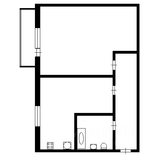 1-комн квартира Малаховка пгт, улица Комсомольская, 9к1