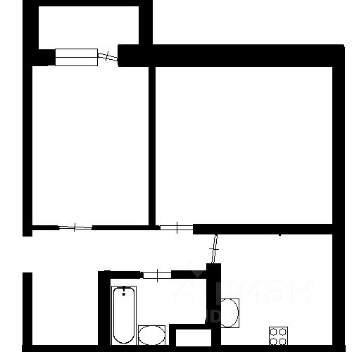 1-комн квартира Большая Очаковская улица, 44к1
