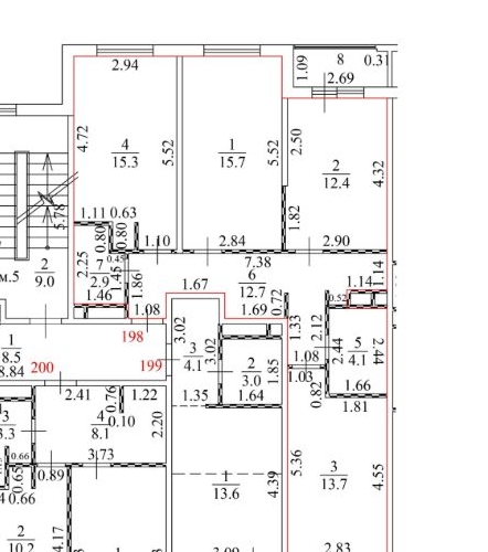 3-комн квартира улица Медовая Долина, 2