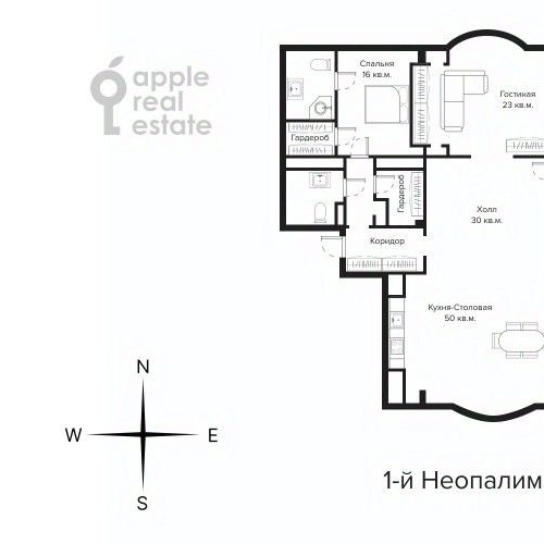 5-комн квартира 1-й Неопалимовский переулок, 8