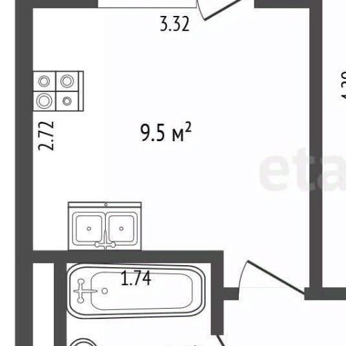 1-комн квартира Тюменский проезд, 3к8