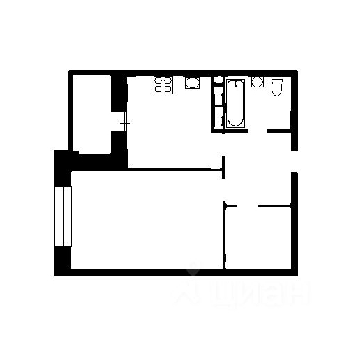 1-комн квартира Большая Очаковская улица, 44к1