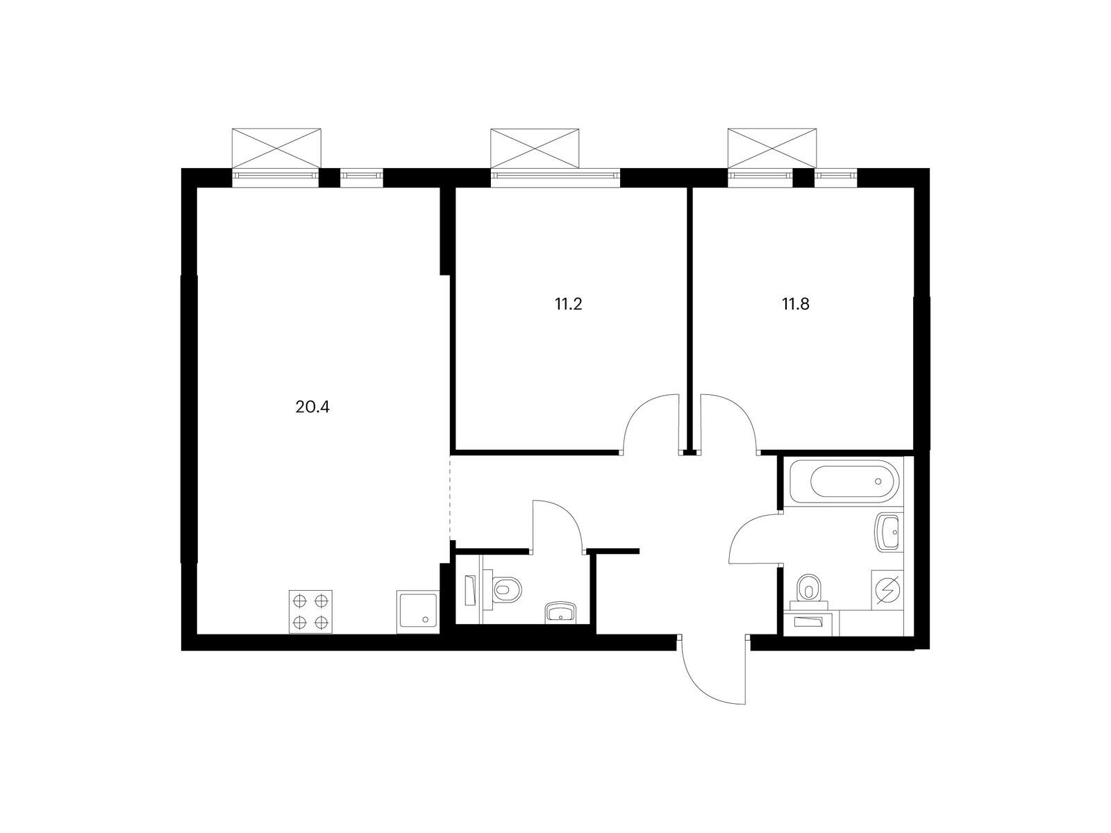 2-комн квартира Котельники, Кузьминский Лес, корп. 9