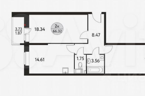 2-комн квартира Щелково, Полевая улица, 4Б