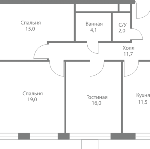 3-комн квартира Москва г., Сколковское ш.,  к. 4