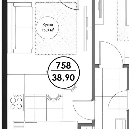 1-комн квартира Ленинградский проспект, 35С2