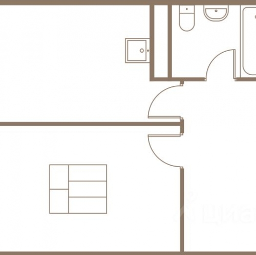 1-комн квартира Кудринка, Надсоновская улица,  д. 1