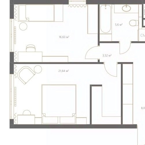 3-комн квартира Винницкая улица, 8к3