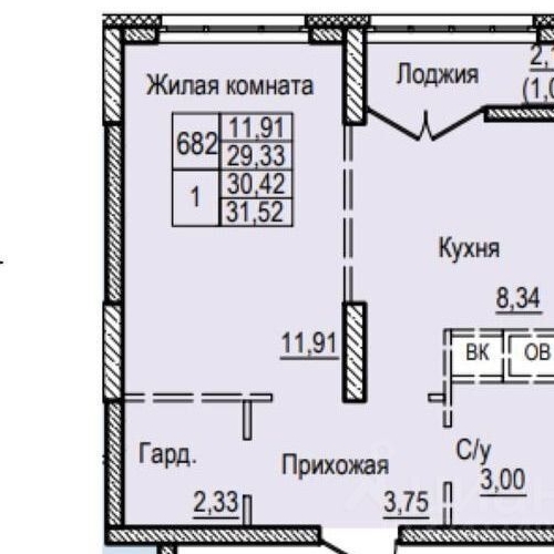 1-комн квартира Балашиха, улица Яганова, 1