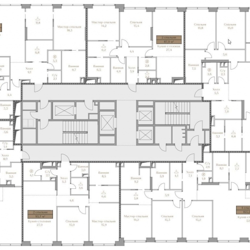 2-комн квартира Лужнецкая наб