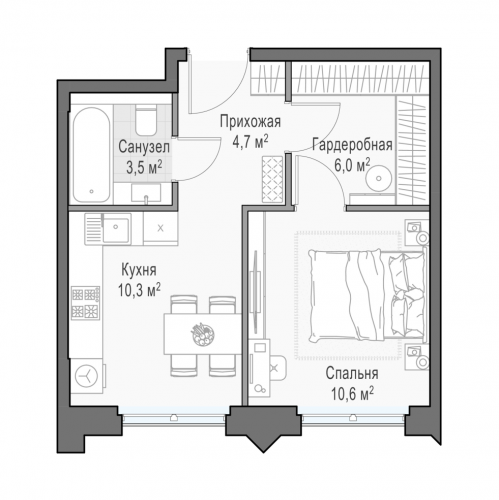 1-комн квартира Москва г., Дубовой Рощи ул.