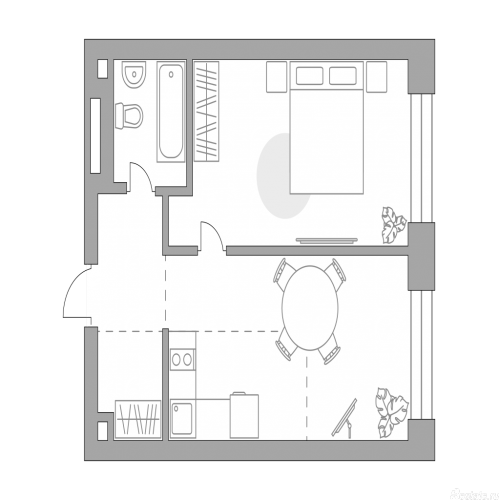 1-комн квартира , Дубининская улица, 17