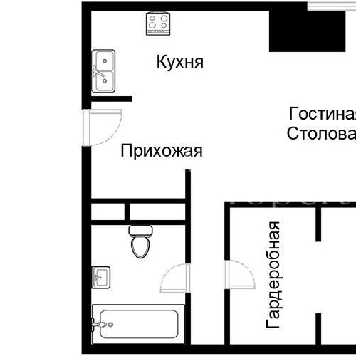 2-комн квартира 1-й Красногвардейский проезд, 22с1