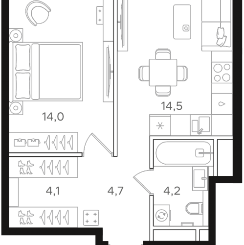 1-комн квартира Москва г., Ленинградское ш.,  к. 8.2