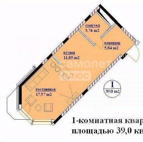 1-комн квартира Ивантеевка, улица Новая Слобода,  д. 1