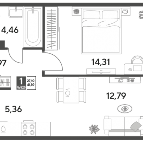 1-комн квартира Пушкино г., Зелёная Роща ул.,  к. 12