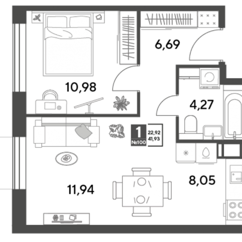 1-комн квартира Пушкино г., Зелёная Роща ул.,  к. 12
