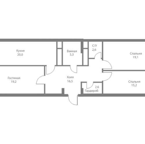 3-комн квартира Москва г., Сколковское ш.,  к. 4