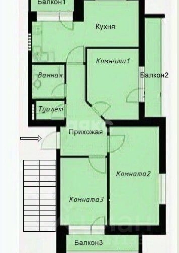 3-комн квартира Раменское, улица Березовая Роща, 9