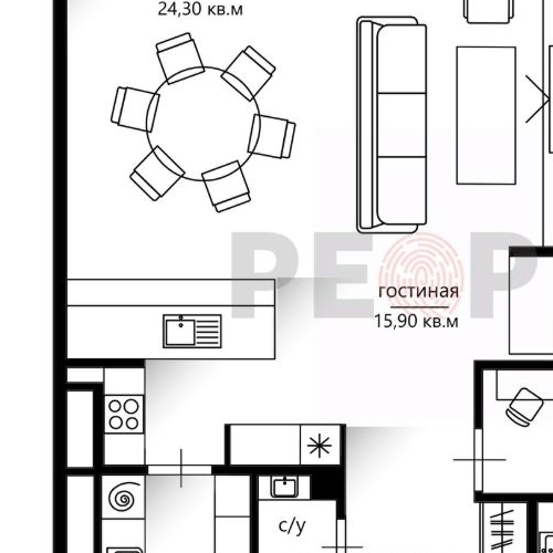 2-комн квартира улица Льва Толстого, 23к1