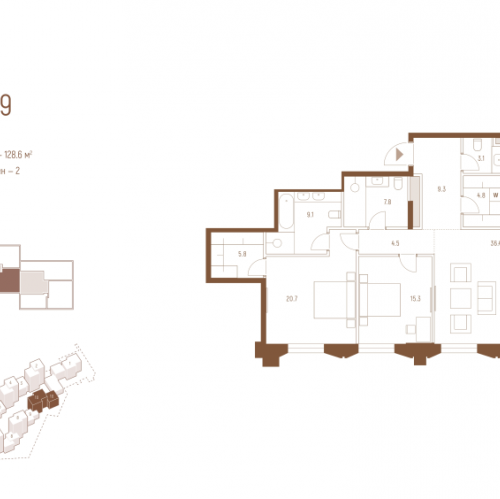 2-комн квартира Москва г., Кутузовский пр-кт,  к. 10.1