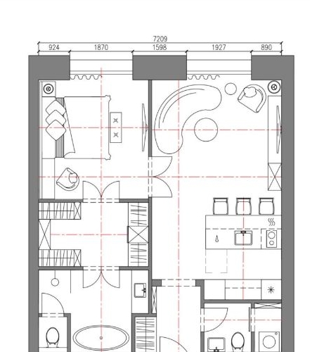2-комн квартира Тессинский переулок, 1
