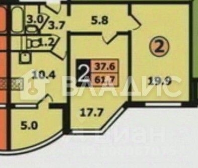 2-комн квартира Большая Очаковская улица, 5