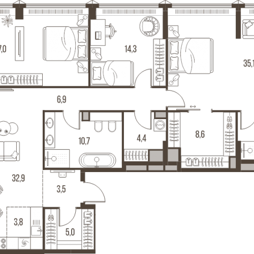 3-комн квартира Москва г., Летниковская ул.,  к. 5