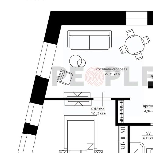 2-комн квартира Большая Татарская улица, вл13с16