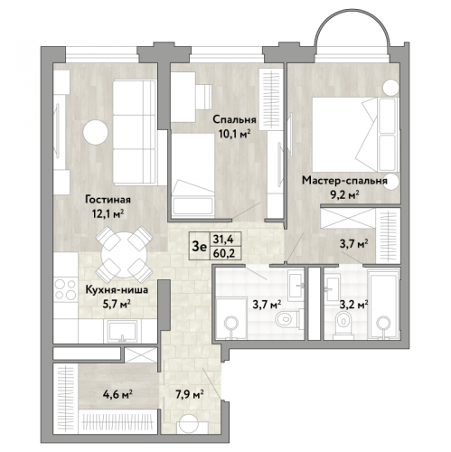 2-комн квартира Коммунарка п., Александры Монаховой ул.,  к. 1