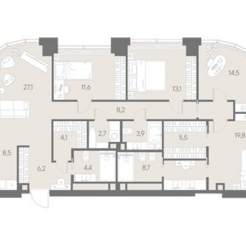 4-комн квартира Верейская улица,  д. 23