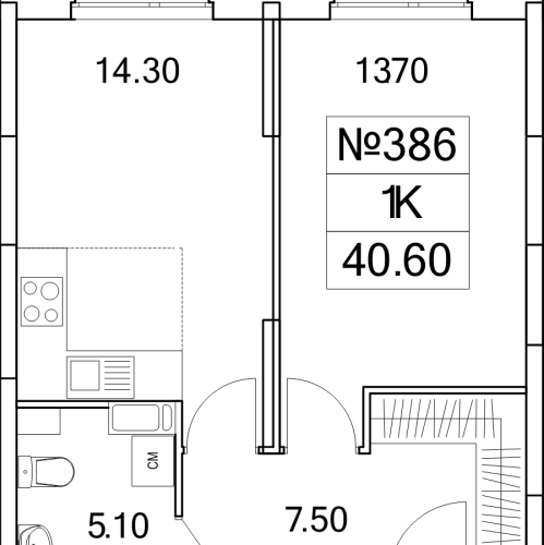 1-комн квартира Люберцы г., Проектируемый проезд № 4037,  к. 21