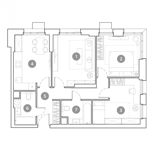 3-комн квартира Люберцы г., 8 Марта ул.,  к. 1