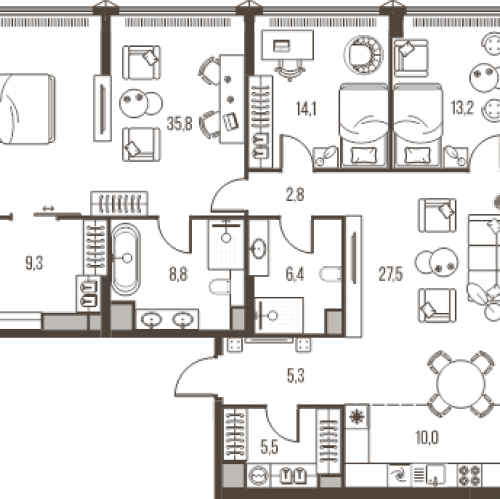 3-комн квартира Москва г., Летниковская ул.,  к. 5