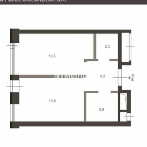1-комн квартира Ленинский пр-кт,  д. 38А,  к. 3