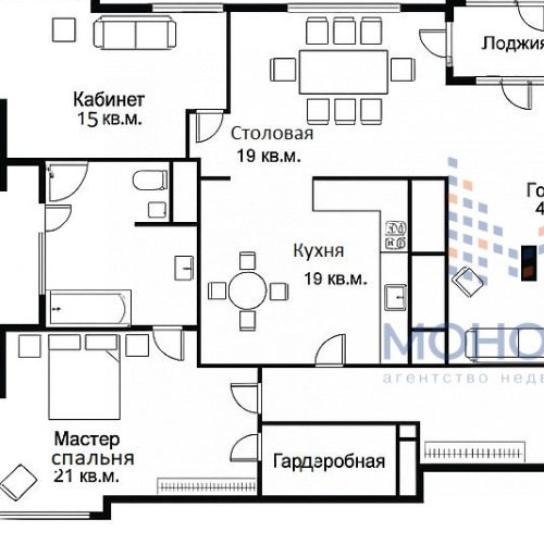 6-комн квартира улица Маршала Соколовского, 1