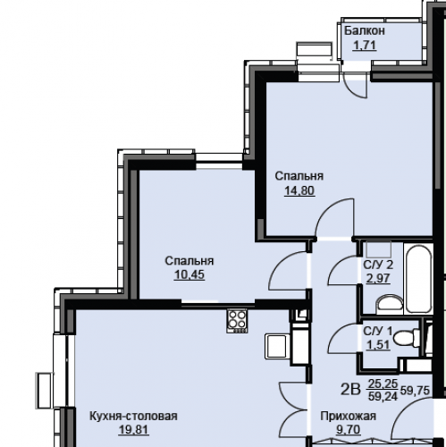 2-комн квартира Щёлково г., Новая Фабрика ул.,  к. 8