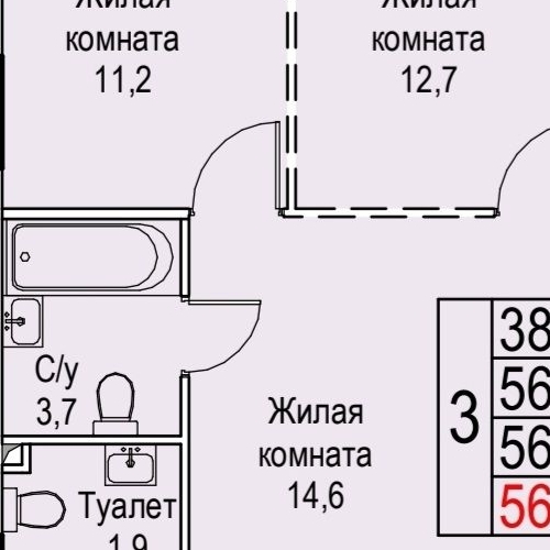 3-комн квартира Новоостаповская улица, 20
