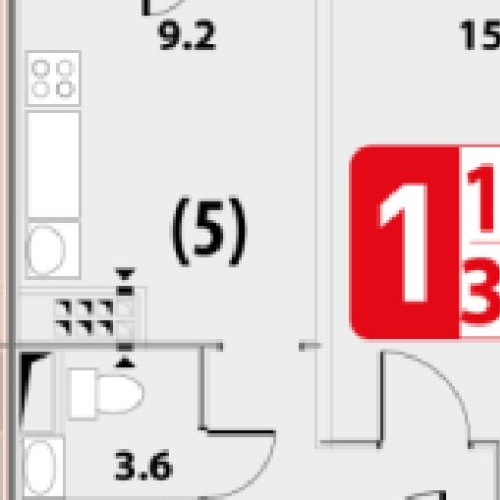 1-комн квартира Марусино пгт, улица Заречная, 37к4