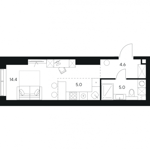 Студия Москва г., Ярцевская ул.,  к. 1