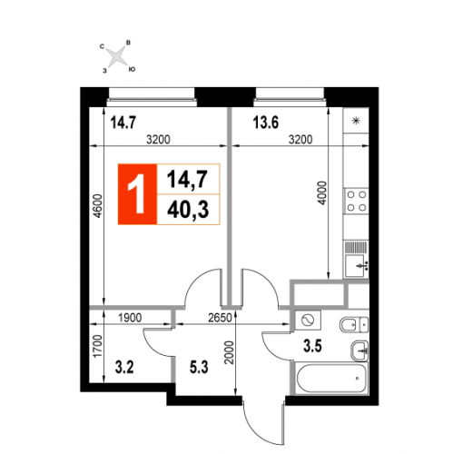 1-комн квартира Мытищи г., Пионерская ул.,  к. 2.5