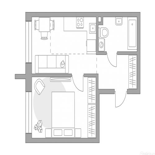 1-комн квартира , Шарикоподшипниковская ул., 11